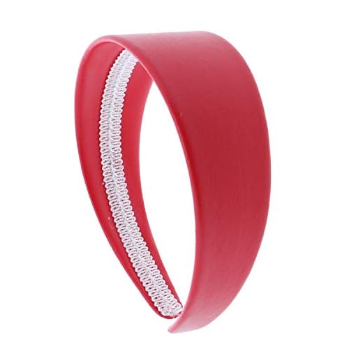 Motique Accessories 2 Inch Wide Leather Like Headband Solid Hair band for Women and Girls - Bright Red