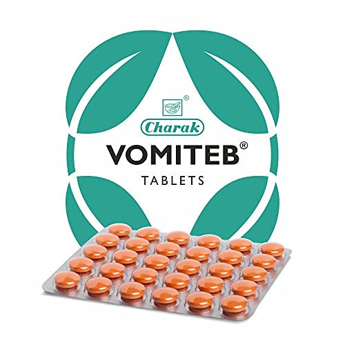 Charak Pharma Vomiteb Tablet for Nausea and Vomiting - 30 Tablets (Pack of 3)