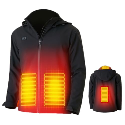 Manteau chauffant électrique imperméable à 3 niveaux de température pour l'hiver