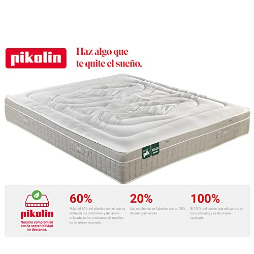 PIKOLIN Colchón ActivePik Firm | Tecnología de muelles ensacados Adapt Tech | Firmeza Modulable (180x200)