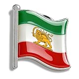 Broche carte de l'Iran : mélange parfaitement le contour unique de la carte de l'Iran avec une série de puissants drapeaux iraniens – Lion et couronne de soleil de l'ère Pahlavi, ancien Faravahar du zoroastrisme, et légendaire norme Derafsh Kaviani – symbole de fierté perse, parfait pour les expatriés iraniens, les étudiants et qui veulent porter leur patrie près de leur cœur