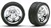 Chrome Hella's w/Tires (4) by Pegasus Hobby