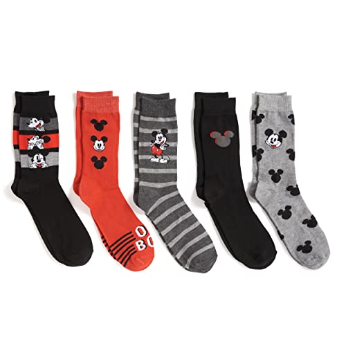 Disney Men's Mickey Mouse 5 Pack Crew Socks3