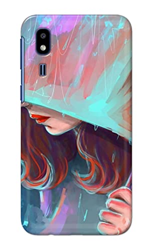 Image of PRINTFIDAA Pretty Woman Under The Umbrella Painting Printed Designer Hard Case for Samsung Galaxy A2 Core, SM-A260F / DS, SM-A260G / DS Back Cover -(e) RPM1007
