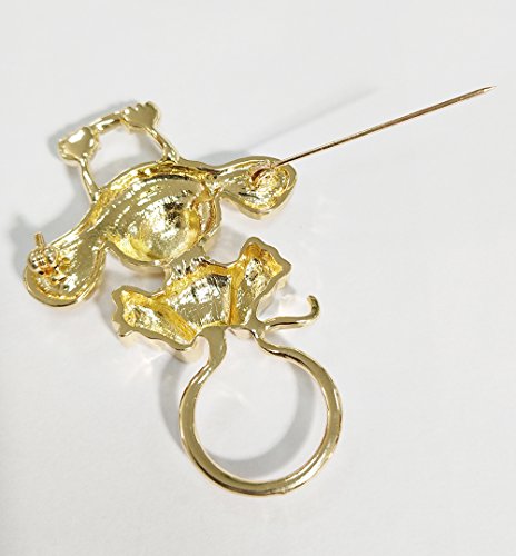 Image of Lovely Magnetic Reading Glasses Holder Clip Multi-Function Monkey Pin Brooch /Necklace (Rose Gold Brooch)