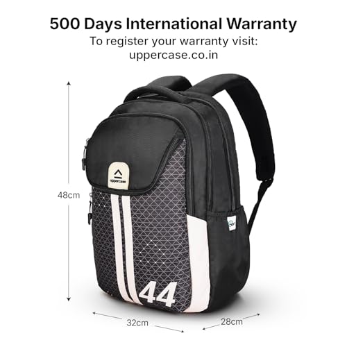 Image of uppercase Pixel Laptop Backpack | 3 Compartments, Well-Padded, Rain Cover, Trolley Sleeve, Organisers | For Boys & Girls | 500 Days Warranty