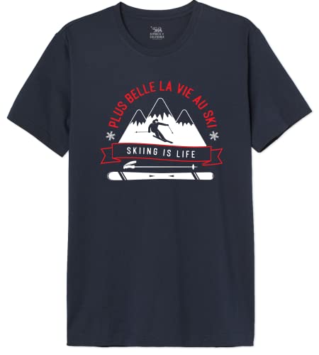 Republic Of California - Camiseta para Hombre, Azul Marino, L