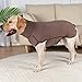 Hjyokuso Hundepullover, Fleece Hundemantel, Warmer und Leichter Pulli für Kleine Mittelgroße Große Hunde, Wintermantel, Outdoor Hundejacke - Braun