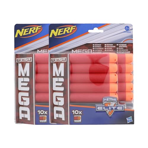 Fléchettes Nerf Mega N-Strike pour des combats de pistolets intenses en plein air