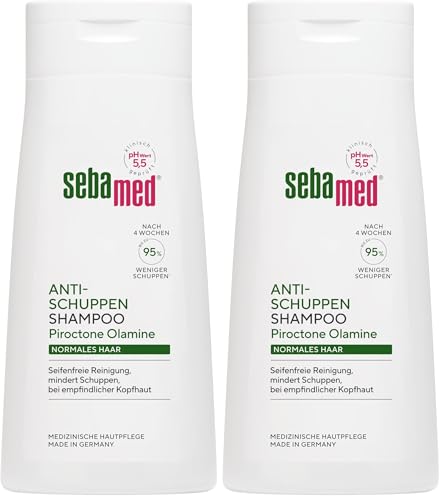 Sebamed Anti-Schuppen Shampoo 400 ml, bis zu 95% weniger Schuppen nach nur 4 Wochen, für normales Haar, zur täglichen Haarwäsche geeignet, Schuppen Shampoo für Männer und Frauen (Packung mit 2)