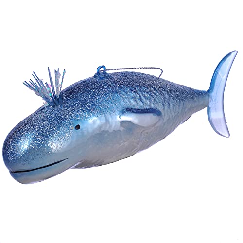 Miicol Glass Blown Ornaments for Christmas Tree, Home Decorations Gifts Blue Whale