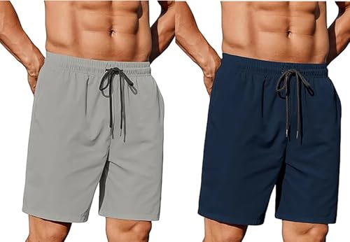 Image of Boxer Shorts for Men |Regular Fit Ultralight All Day Polyester Short with Two Side Zipper Pockets (C31)