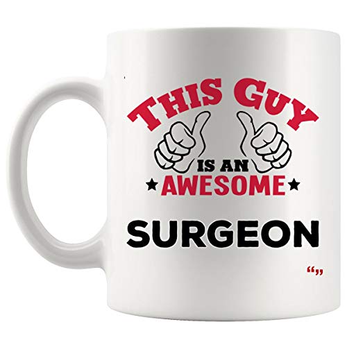 WingToday Awesome Guy Surgeon Mug Coffee Cup Surgeons Gifts for Men - Doctor Oral Orthopedic Plastic Surgeon Pediatric Cardiac Surgeon Physician Birthday Mugs