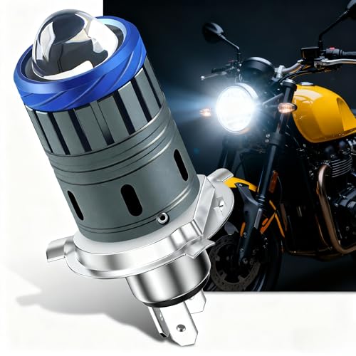 Suacopzar Universal H4/9003 LED Motorcycle Light Bulb Hi/Lo Beam, 300% Brighter, 6000K Cool White