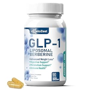 GLP-1 Weight Loss Support Supplement – 15-in-1 GLP1 Booster for Support Weight Management Appetite Suppressant Fat Burn for Women Men – with Liposomal Berberine HCl Bitter Melon Citrus