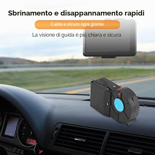 Riscaldatore per auto, riscaldamento regolabile in ceramica, riscaldatore sbrinatore demister, 12V 24V, regolabile 150W a 500W, per auto, furgoni, portatile e efficiente