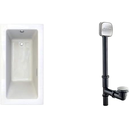 Amazon Com American Standard D0 0 Studio Zero Edge Drop In Bathing Pool Bathtub 72 In X 36 In White With Deep Soak Drain In Chrome Home Improvement