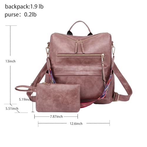 Image of Women's Fashion Backpack Purse for Women Leather Multipurpose Design Ladies Shoulder Bag Travel bag Satchel Handbags