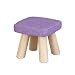 Mała podnóżka, Nowoczesna Modern Pościel Tkanina Puf Niski Taboret Tkanina Sofa Stołek Mały z wyjmowaną pokrywą pościelową, dla wysokich łóżek i sofa Sypialnia Pokój dzienny,Purple,square
