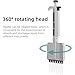 Multi Channel Pipette, 8 Channel Laboratory Micropipette, 360° Rotating Head, Manually Adjustable Pipette with Pipette Tip, for Chemical, Industry, Scientific Research(50)