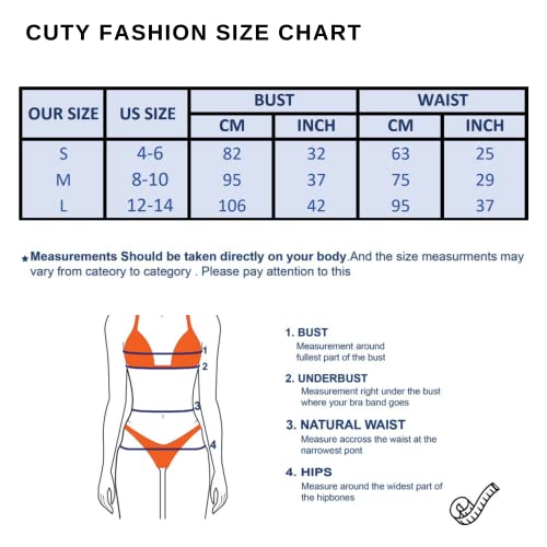 Cutyfashion Swimsuit Women, Sexy Hot Thong Two Piece Triangle High Waisted Bikini Bathing Suits For Women (Black, S) #TOP5