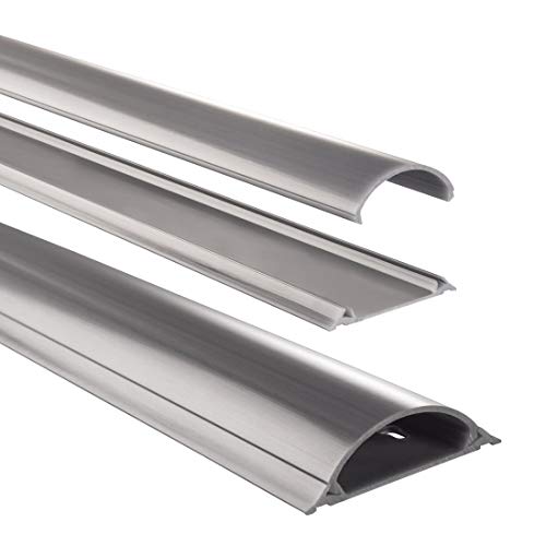 Hama Kabelkanal halbrund, 100/21 cm, Silber