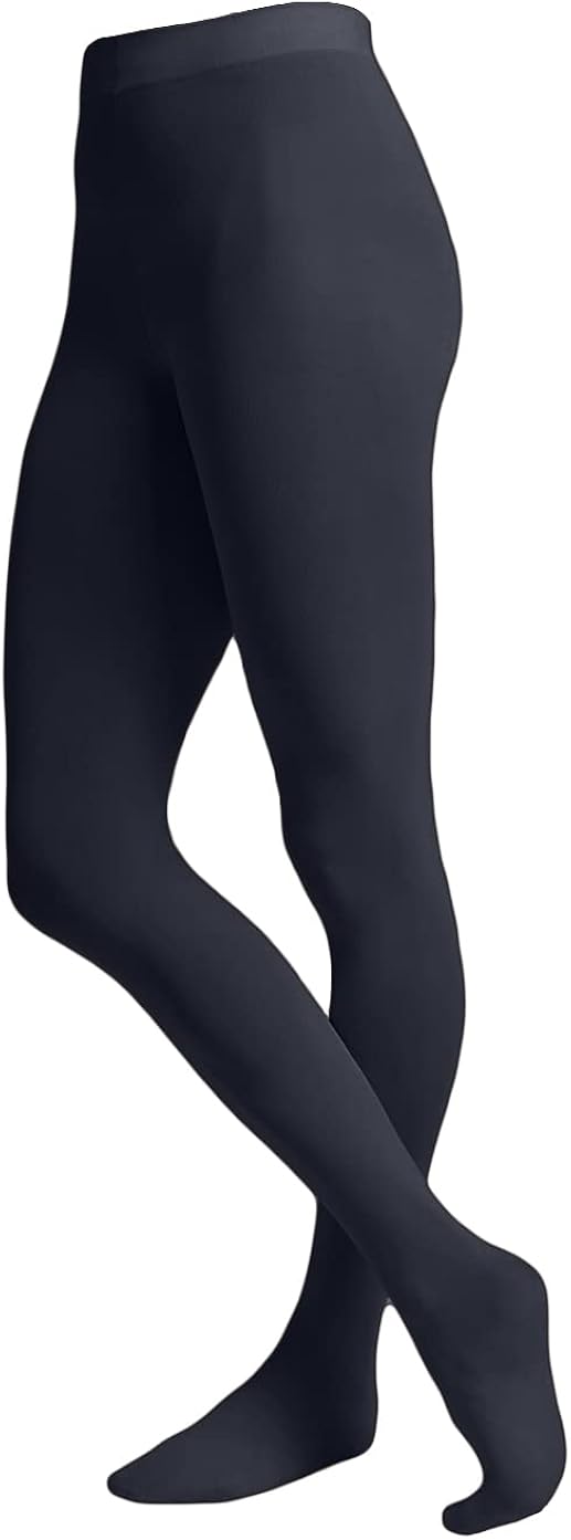 EMEM Apparel Women's Solid Colored Opaque Microfiber Footed Tights at  Women’s Clothing store