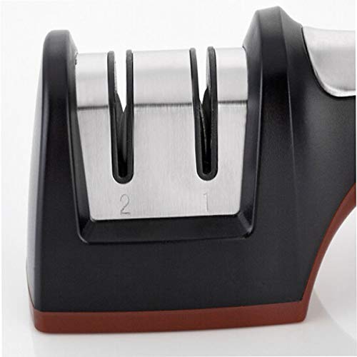 SHT Haushalt Schärfer, The Best 2-stufig Manueller Edelstahl Schärfer for gerade und gezackte Messer - Schleifen Blunt… – Bild 7