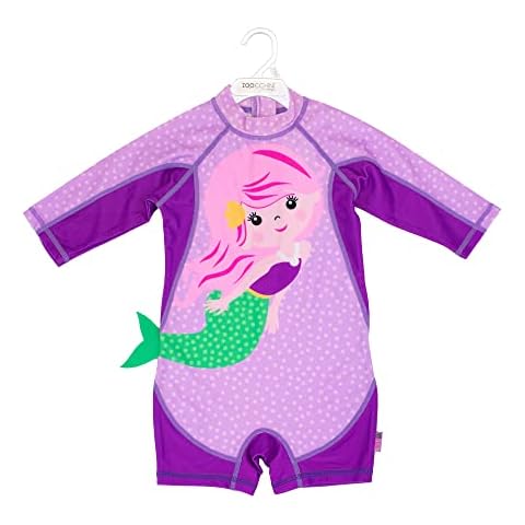 ZOOCCHINI UPF50+ BabyToddler One Piece Surf Suit ((S) 6-12M, Mia The Mermaid) Cover