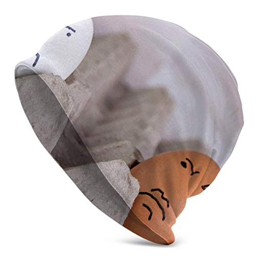 Prejuicios del Racismo Dos Huevos Gorro de Punto de Invierno Unisex Sombreros de Punto Suave Beanie Skull Cap Warm