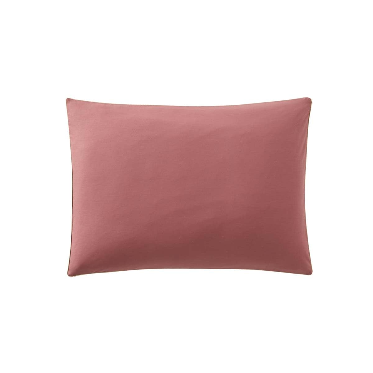 Two-Tone Cotton Pillowcase, Bons Jours, Etincelle Pink, 50 x 70 cm, Essix