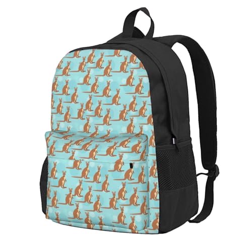 Sac à dos grande capacité ultra léger avec motif zoo kangourou pour aventures et marche