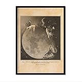 Imprimé fleur cosmique nacnique. Affiches avec des illustrations de femmes mystiques et de spiritualité dans un style vintage. Décoration d'intérieur. Taille A4