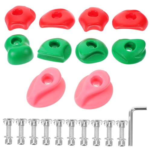 NULYLU 10juegos Agarre para Escalada Rocas Sostenibles y Resistentes para Entrenamiento Interiores y Exteriores Mejora La Coordinación para Muros De Escalada y Espacios Recreativos