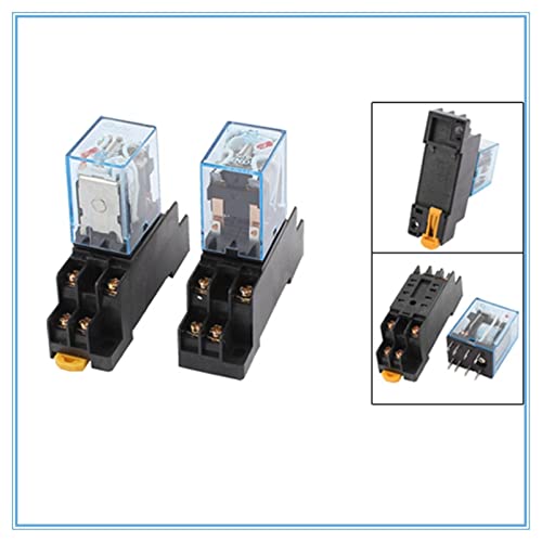 Relé de potencia DPDT 110V con base de 8 pines para automatización 2