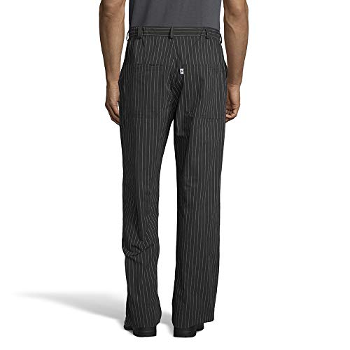 Uncommon Threads Unisex Executive Chef Pant, Black/White Pin Stripe, Large - Thumbnail 2