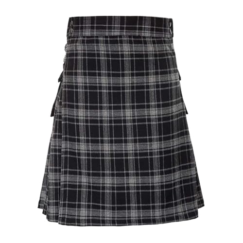 Kilt homme punk gothique à poches idéal pour festivals rock et concerts
