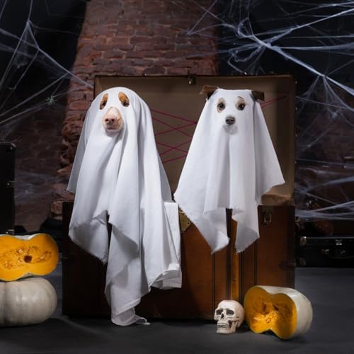 Disfraz de Fantasma para Perro y Gato miniatura 7