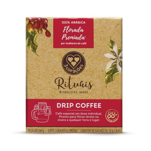 3 Corações Drip Coffee Rituais Florada Microlote - contém 10 unidades