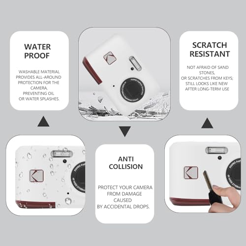 Funda de silicona para Kodak PIXPRO FZ45 color blanco miniatura 4