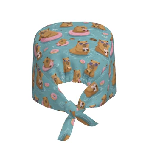 Image of Adjustable Scrub Cap with Sweatband, Breathable Working Hat for Men /Women