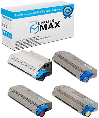 SuppliesMAX Reemplazo compatible para Toshiba e-Studio 287CS347CS407CS477CS Series cartucho de tóner combo pack (BKCMY) (T-FC34EMP)