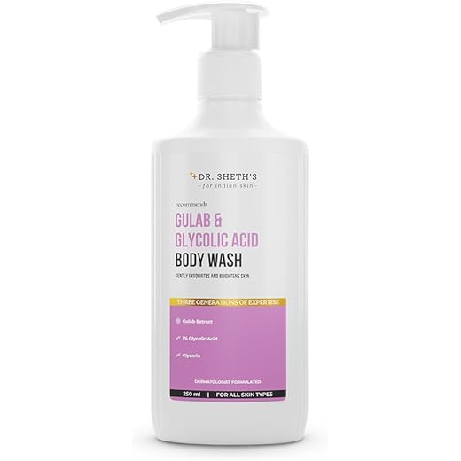 Sheths Gulab Exfoliating Body Wash - Smoother Skin 250ml