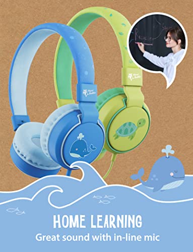 Planet Buddies Kids Headphones, Foldable Wired On Ear Headphones for Kids with Microphone 85dB Volume Limiter - Image 3
