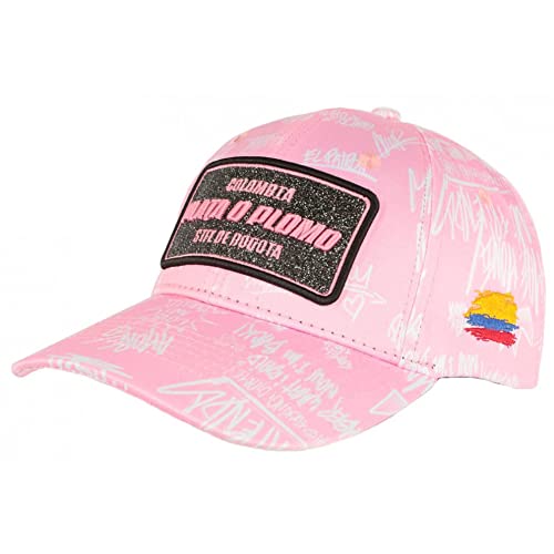 Casquette Plata o Plomo Rose et Blanche Strass Streetwear Colombia Baseball - Taille: Taille Unique - Couleur: Rose - Mixte