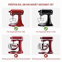 COFUN Edelstahl Flachrührer für KitchenAid Schaufelaufsatz,für Kitchenaid Mixer Edelstahl Aufsatz Design 4.5-5Qt Tilt Head Mixer – Ansicht 2