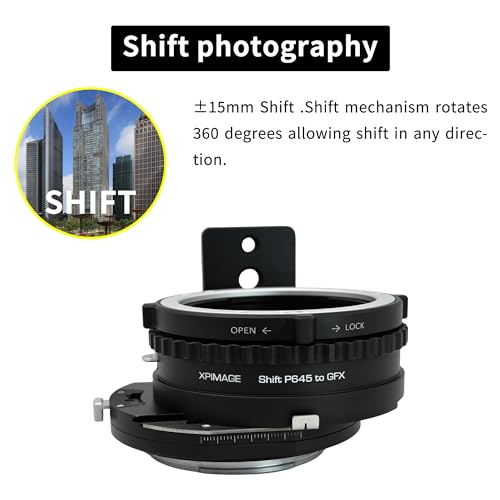 Ficha técnica XPIMAGE Anillo adaptador de objetivo Shift P645 a GFX compatible con objetivos Pentax 645 en cámaras Fujifilm G Mount GFX - Fernando Cortés