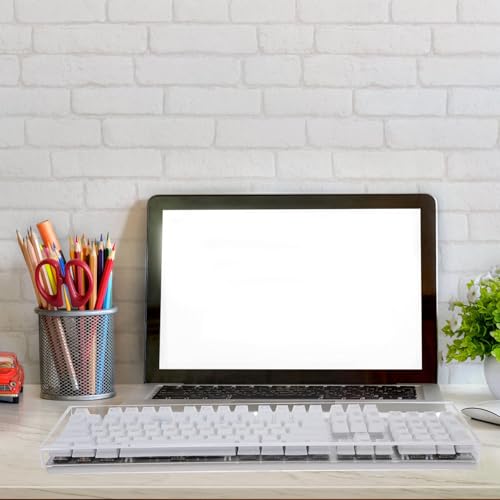 Protège-clavier acrylique Healvian transparent à bords polis pour bureau - 5