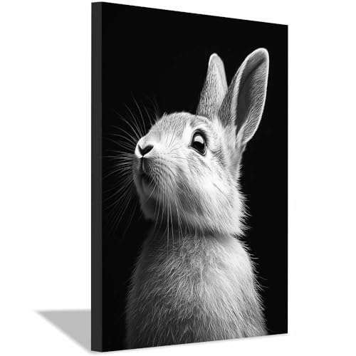 Art décoratif muraux lapin impression grand format avec finition encadrée premium