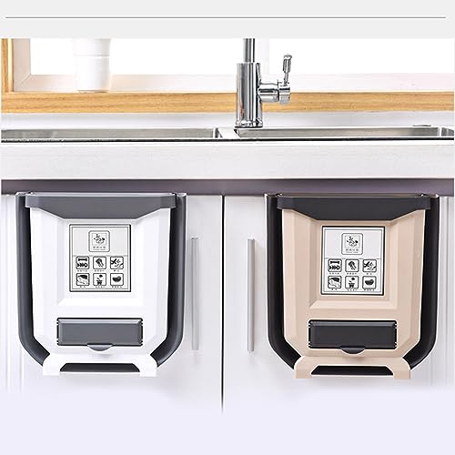 JSZDFSV Faltbarer hängender Mülleimer, Mülleimer, Abfalleimer, Mülleimer, Küche, Mülleimer, Büro, Mülleimer, Schlafzimmer – Bild 7